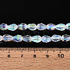 Transparent Electroplate Glass Beads Strands EGLA-N023-6x8mm-A01-4