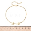 3Pcs 3 Styles Summer Beach 304 Stainless Steel Starfish Link Anklets for Women AJEW-AN00767-4