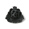 Black Alloy with Rhinestone Brooches JEWB-G036-01C-2