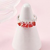 Glass Cuff Open Rings RJEW-JR01082-2