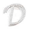 Brass Micro Pave Clear Cubic Zirconia Pendants CU-CBA8481-01P-D-1