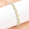 Platinum Tone Brass Micro Pave Cubic Zirconia Tennis Bracelets BJEW-B160-05P-6