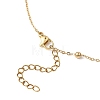Clear AB Glass Faceted Pendant Brass Round Ball Cable Chain Necklaces for Women NJEW-JN05640-01-5