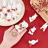 18Pcs 6 Style Rabbit Resin Display Decorations DJEW-CP0001-21-4