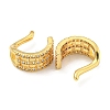 Brass Micro Pave Cubic Zirconia Cuff Earrings EJEW-C104-104G-2