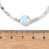 Natural Larimar Beaded Necklaces NJEW-JN06655-5