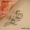 304 Stainless Steel Stud Earrings for Women WG4D4B8-04-1