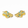 Brass Micro Pave Cubic Zirconia Connector Charms KK-E068-VB407-3-3