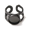 Hammered 304 Stainless Steel Cuff Ring Components SA-CBAC0DF-02C-EB-2