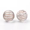 Plating Transparent Acrylic Beads PACR-Q115-60-16mm-2
