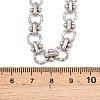 8MM 304 Stainless Steel Textured Ring Link Chain Necklaces NJEW-Z105-04P-01-5