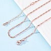 Brass Link Chain Necklaces NJEW-D302-11RG-1