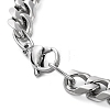 304 Stainless Steel Cuban Link Chain Bracelet for Men Women BJEW-C048-02P-3
