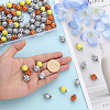 100Pcs 4 Styles Acrylic Round Ball Connector Charms FIND-CA0006-45-3