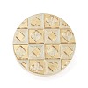 Texture Theme Roung Brass Stamp Head AJEW-M036-06M-G-2