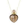 Natural Smoky Quartz Perfume Bottle Pendant Necklace PW-WG2A891-02-1