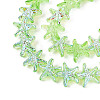 Baking Paint Electroplate Transparent Glass Beads Strands EGLA-N017-07-A01-3