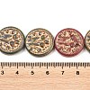 Painted Glass Beads Strands GLAA-F133-07G-4