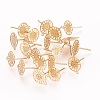 Brass Stud Earring Findings KK-O115-05G-2