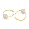 Round Brass Enamel Hoop Earrings for Women EJEW-Q391-35G-03-3