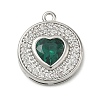 Brass Micro Pave Cubic Zirconia Pendants KK-CBA74BF-12P-01-2