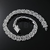 Zinc Alloy Full Crystal Rhinestone Cuban Link Chain Necklaces for Women Men FS-WG48DDB-06-1