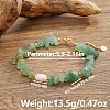 Elegant Bohemian Style Natural Green Aventurine Chip Beaded Bracelets WW5494-6-2
