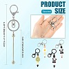 15Pcs Plastic Beadable Keychains KEYC-FS00047-4