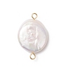 Natural Keshi Pearl Connector Charms PALLOY-JF04188-02-1