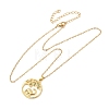 Brass Pave Green Cubic Zirconia Ring with Dinosaur Pendant Necklaces for Women NJEW-C120-01G-4