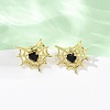 Brass Micro Pave Cubic Zirconia Stud Earrings EJEW-Z156-02G-02-2