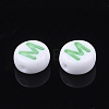 Initial Acrylic Beads OACR-E001-20M-2