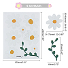 6 Sheets Daisy Flower PVC Sticker AJEW-WH0283-48-2