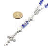 Glass Rosary Bead Necklaces NJEW-TA00080-1