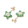 Glass Star Stud Earrings EJEW-MZ00256-01-4