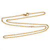 Vacuum Plating 304 Stainless Steel Cable Chain Necklace NJEW-S420-007A-G-3