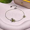 925 Sterling Silver & Cubic Zirconia & Quartz Link Bracelets FS-WGAB3DC-09-1