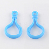 Opaque Solid Color Bulb Shaped Plastic Push Gate Snap Keychain Clasp Findings X-KY-R006-08-1