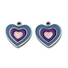 304 Stainless Steel Enamel Charms STAS-D018-06P-1
