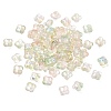 Electroplate Transparent Glass Beads GLAA-A045-03-2