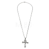 Zinc Alloy Cross Pendant Necklaces NJEW-M211-06D-ASP-5