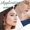 4Pairs Brass Micro Pave Clear Cubic Zirconia Leverback Earring Findings KK-BBC0021-97G-5