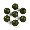 Painted Natural Wood Beads WOOD-A018-16mm-06-1