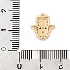 Brass Micro Pave Clear Cubic Zirconia Slide Charms ZIRC-I068-34G-3