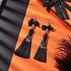 Hallowmas Alloy and Polyester Pendants Earrings EJEW-JE05971-2