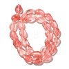 Cherry Quartz Glass Beads Strands G-I377-A02-3