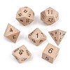 Natural Wood Polyhedral Dice Set WOOD-A027-01A-1