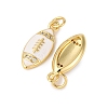Brass Micro Pave Cubic Zirconia Pendants KK-Q068-58G-02-2