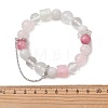 Natural Mixed Gemstone Beaded Stretch Bracelets for Women BJEW-TA00739-02-4
