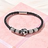 Braided Microfiber Leather Cord Bracelets BJEW-C153-01D-2